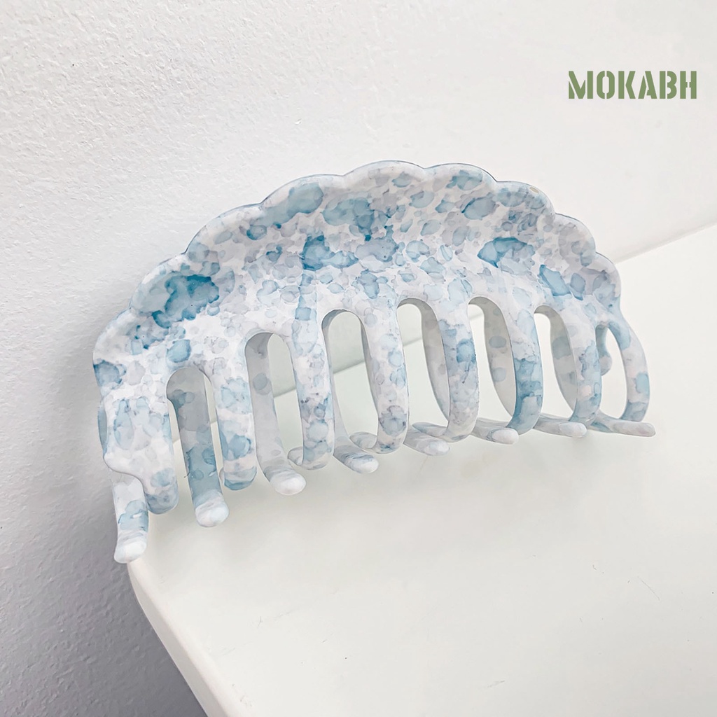 [Mok Abh] Kẹp Tóc Nhựa Siêu Nhẹ Có Răng Lược Siêu Nhẹ Kiểu Dáng Đơn Giản Cho Nữ