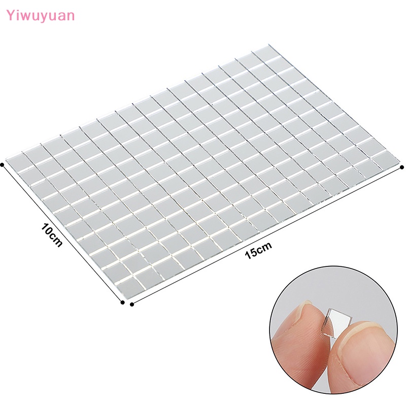 Miếng Dán Tường Trang Trí Tráng Gương Bằng Acrylic 5x5mm DIY Mới
