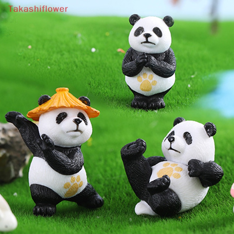 1 Mô Hình Gấu Trúc Mini Dễ Thương Trang Trí Sân Vườn / Nhà Cửa / Tiệc Sinh Nhật