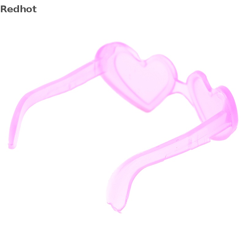 10 Mắt Kính Nhựa Mini Hình Trái Tim Cho Búp Bê Tỉ Lệ 1 / 6