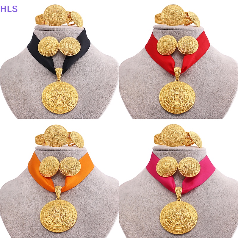 Bộ Trang Sức Màu Vàng Đồng Phong Cách Châu Phi Thời Trang Cho Nữ