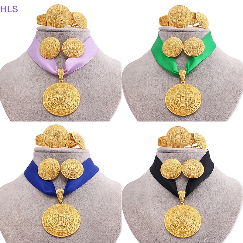 Bộ Trang Sức Màu Vàng Đồng Phong Cách Châu Phi Thời Trang Cho Nữ