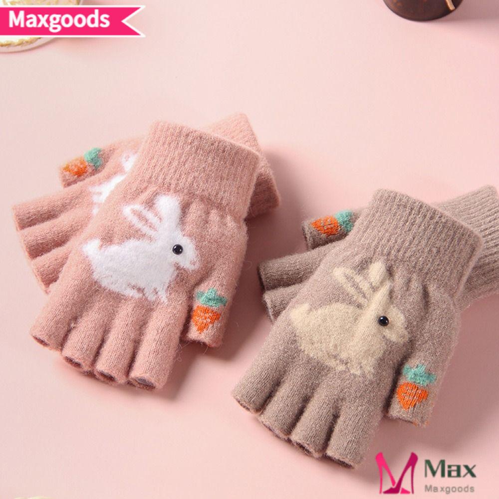 Găng Tay Dệt Kim Co Giãn Họa Tiết Dễ Thương