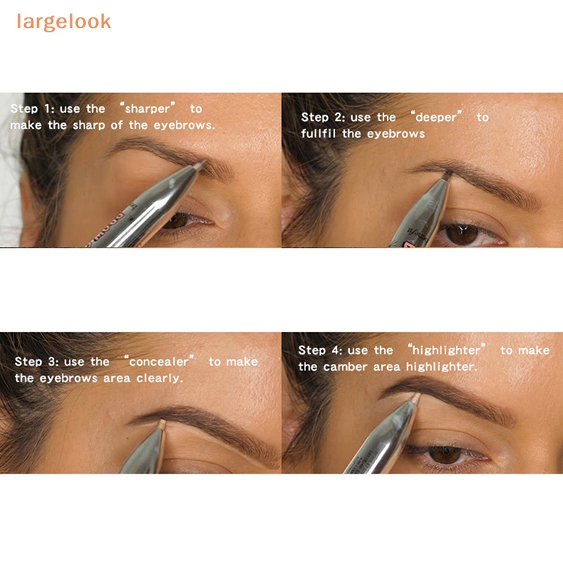 Bút Kẻ Lông Mày 4 Trong 1 4 Màu Sắc Tùy Chọn Chống Thấm Nước Và Mồ Hôi