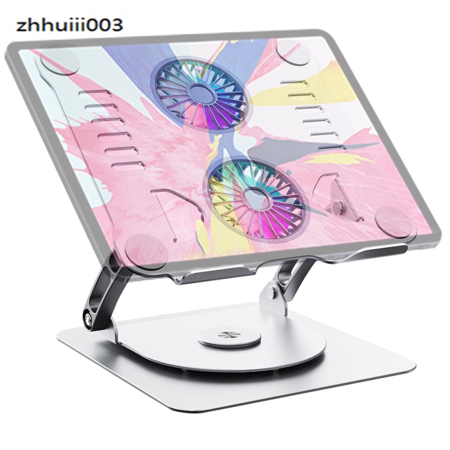 Giá Đỡ Laptop Bằng Hợp Kim Nhôm Hai Tầng Có Thể Xoay Tiện Dụng