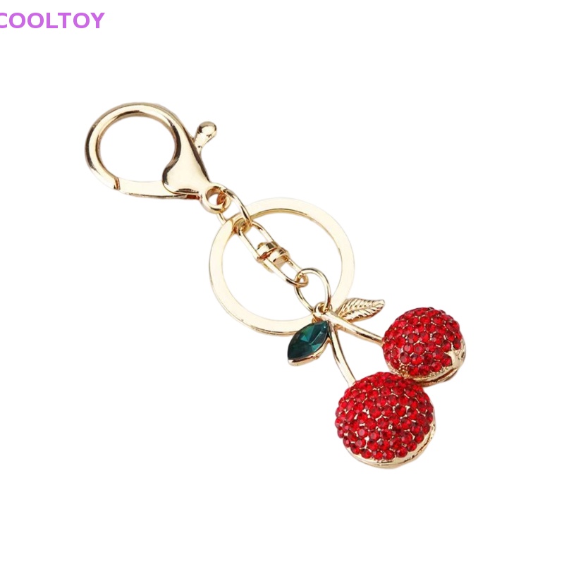 Móc Khóa Hình Quả Cherry Đính Đá Dễ Thương