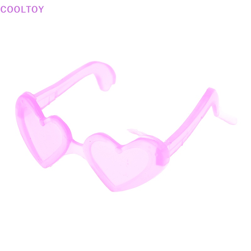 Set 10 Mắt Kính Nhựa Mini Hình Trái Tim Tỷ Lệ 1 / 6 Trang Trí Nhà Búp Bê