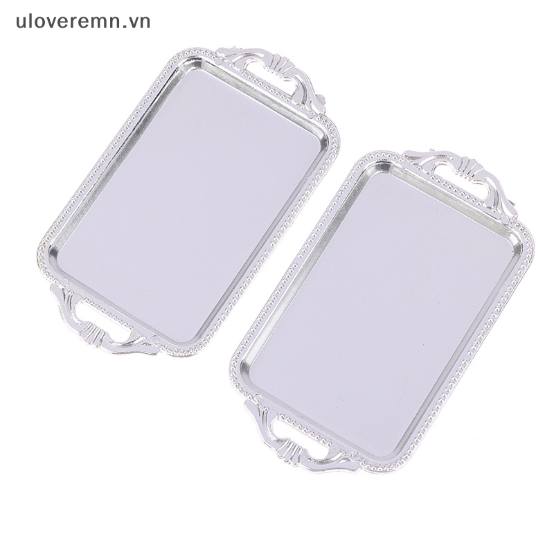 Bộ 2 Khay Trà Mini Bằng Nhựa Trang Trí Nhà Búp Bê