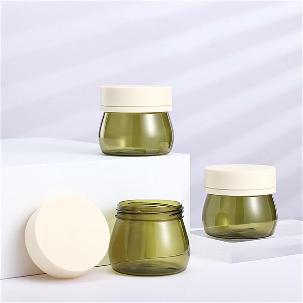 Hộp Nhựa Tròn 160ml Màu Sắc Lá Cây Đựng Mẫu Thử Mỹ Phẩm Tiện Dụng