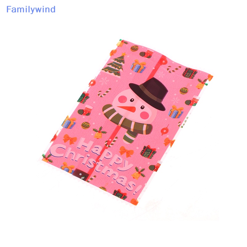 Set 100 Túi Trong Suốt Đựng Bánh Kẹo Họa Tiết Hoạt Hình Giáng Sinh