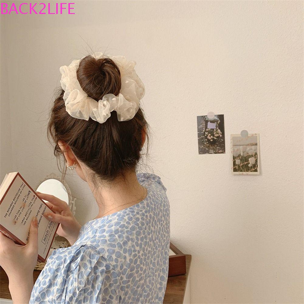 Dây Buộc Tóc Cao Su In Họa Tiết Trái Tim Đơn Giản Thời Trang Cho Nữ 2life