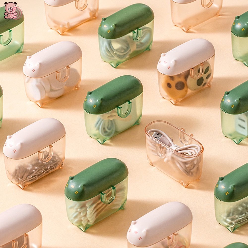 Hộp Đựng Dây Cáp Sạc Chống Bụi Họa Tiết Hoạt Hình Dễ Thương HSU