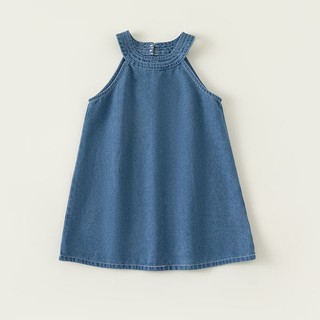 Đầm Yếm Denim Không Tay Xinh Xắn Dành Cho Bé Gái