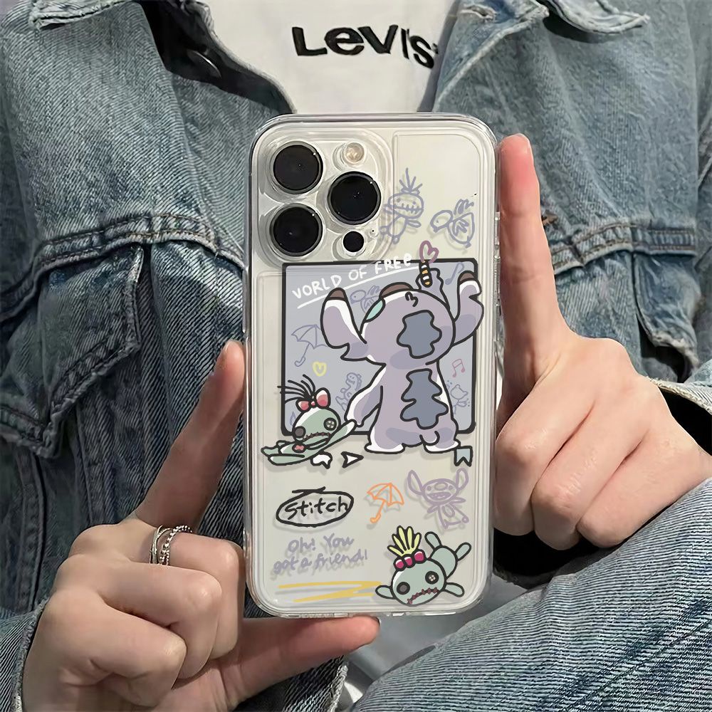 ✅Ốp Điện Thoại Dẻo Họa Tiết Hoạt Hình Stitch Dễ Thương Cho iPhone12stitch14promax13plus 116Inch 78 PLGT