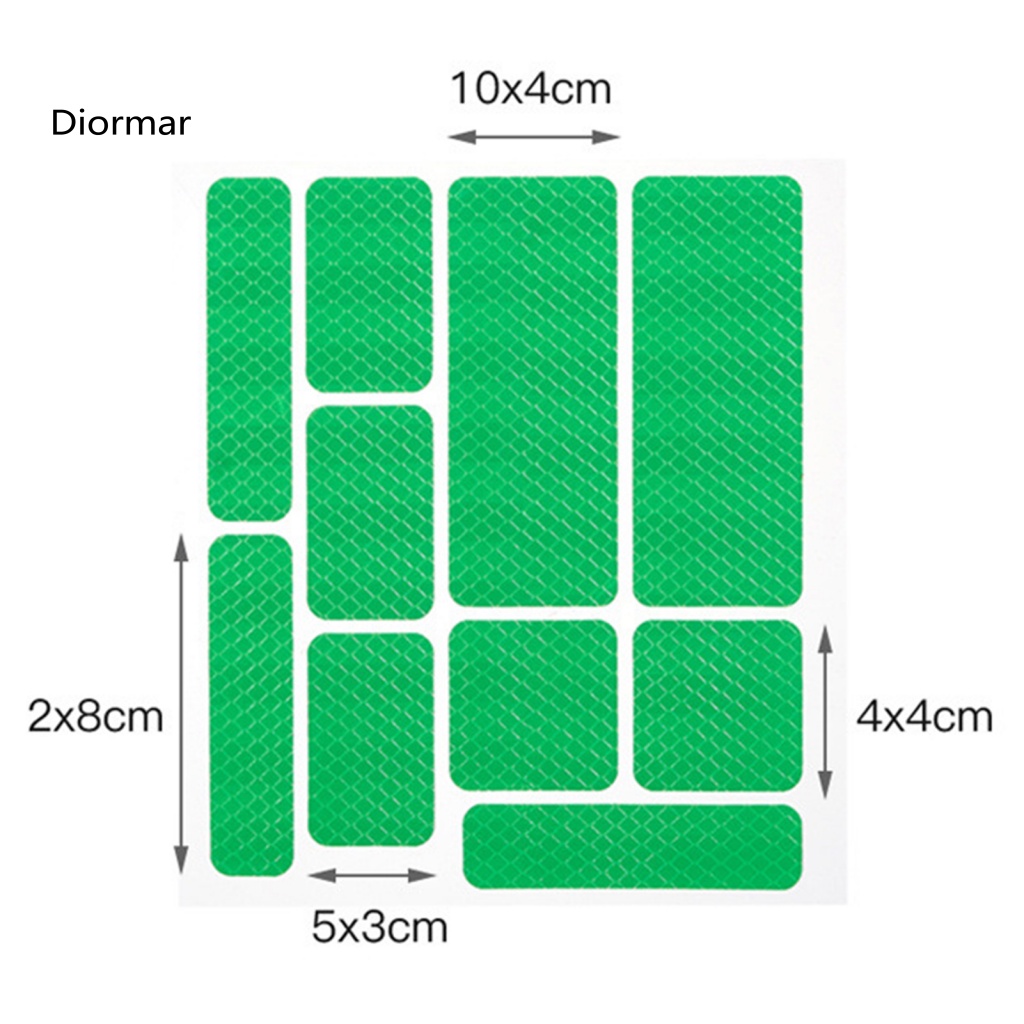 Set 10 Miếng Dán Cảnh Báo An Toàn Chống Trầy Phản Quang Cho Xe Đạp
