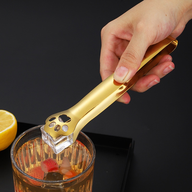 Kẹp Gắp Đá Hình Chân Mèo Bằng Thép Không Gỉ 304 17cm