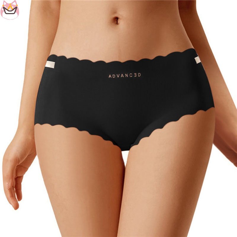 Set 5 Đôi Quần Lót Tam Giác Không Đường May Màu Trơn Thoáng Khí Thời Trang Phong Cách Hàn Quốc Cho Nữ