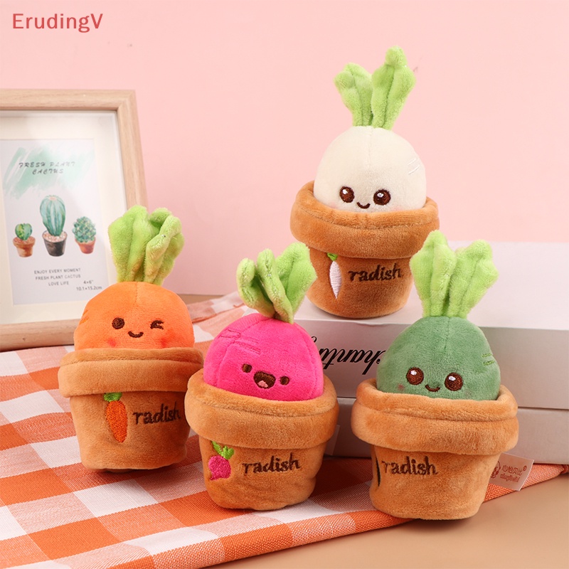 [ErudingV] Móc Khóa Cà Rốt Nhồi Bông Dễ Thương Vui Nhộn