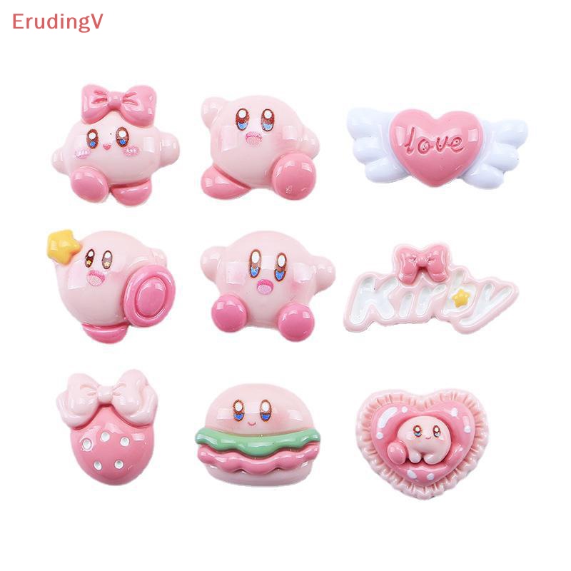 [ErudingV] Bộ 5 Kẹp Tóc Hình Ngôi Sao Hoạt Hình Màu Hồng Bóng Bằng Nhựa Resin Dễ Thương DIY [Mới]