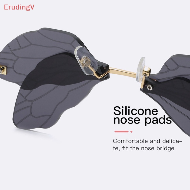 1 Kính Mát Không Vành Hình Chuồn Chuồn Nhiều Màu Sắc Thời Trang Dự Tiệc Cho Nữ