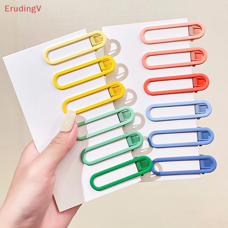 Bộ 3 Kẹp Tóc Mỏ Vịt Bằng Kim Loại Màu Kẹo Ngọt