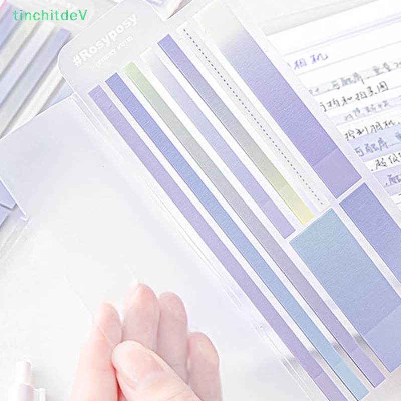 [TinchitdeV] Set 225 Tờ Giấy Ghi Chú Dính Trong Suốt Nhiều Màu Sắc Gradient Đáng Yêu Cho Học Sinh [Mới]
