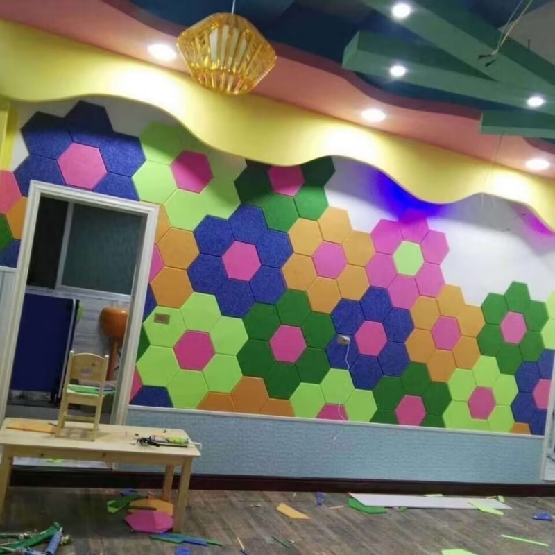 1 Miếng Dán Tường Cách Âm Hình Lục Giác Trang Trí Phòng Họp / Phòng Bé