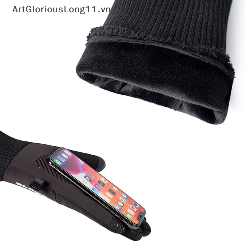 Găng Tay Chạy Xe Đạp / Trượt Tuyết Giữ Ấm Chống Trượt Có Thể Chạm Màn Hình Cảm Ứng Nghệ Thuật Cho Nam