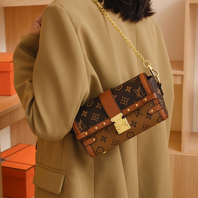 Túi Đeo Vai Dây Xích In Họa Tiết Màu Sắc Chất Lượng Cao Phong Cách Cổ Điển Thời Trang Cho Nữ