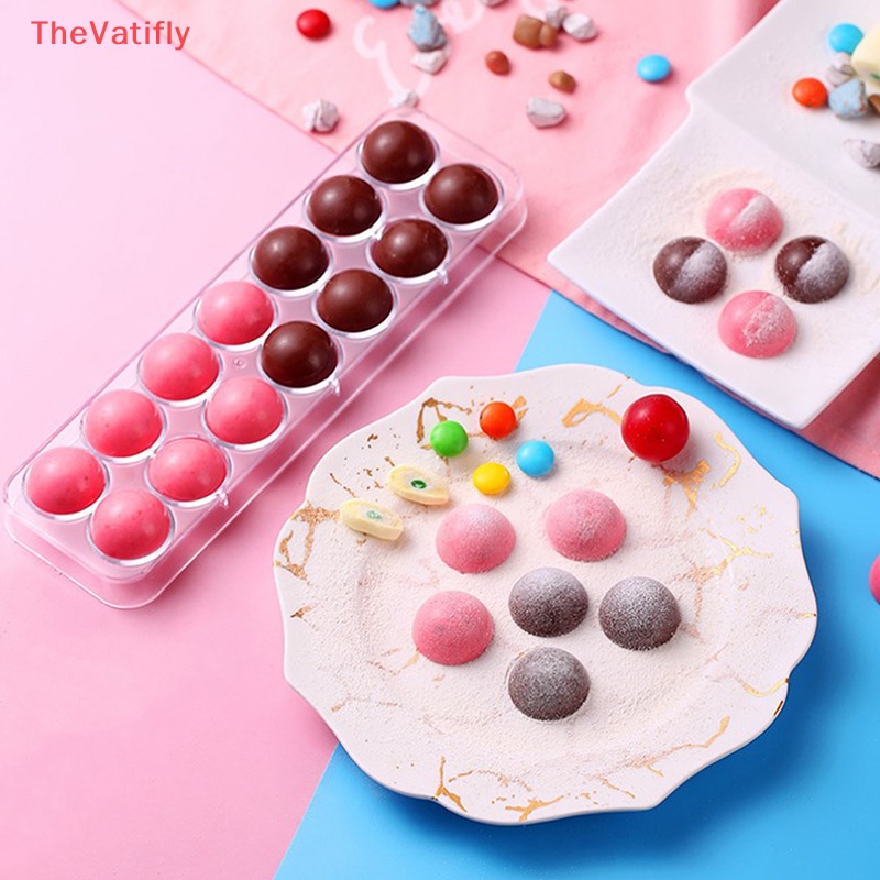 [Thevalifly] Khuôn Làm Bánh 14 Ngăn Hình Cầu Bằng Polycarbonate Cứng