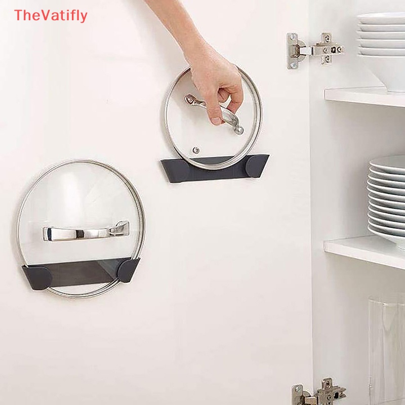 Giá Đỡ Nắp Nồi Gắn Tường Tự Dính Không Cần Đục Lỗ Dành Cho Nhà Bếp