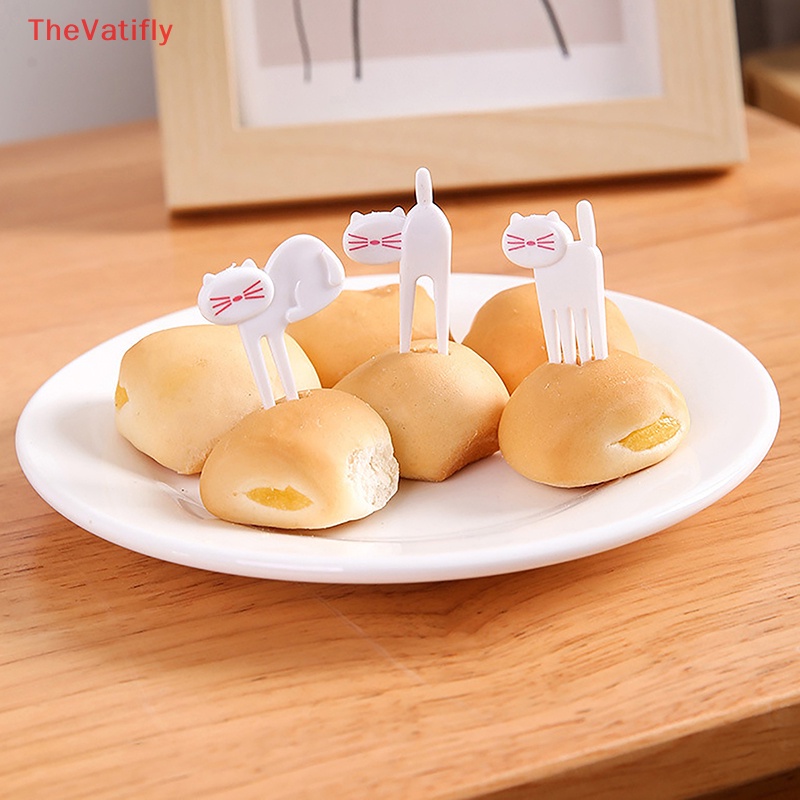 [Thevalifly] Nĩa Ăn Trái Cây / Trái Cây / Bánh Kem Mini Bằng Nhựa Cấp Thực Phẩm Trang Trí Bữa Tiệc Cho