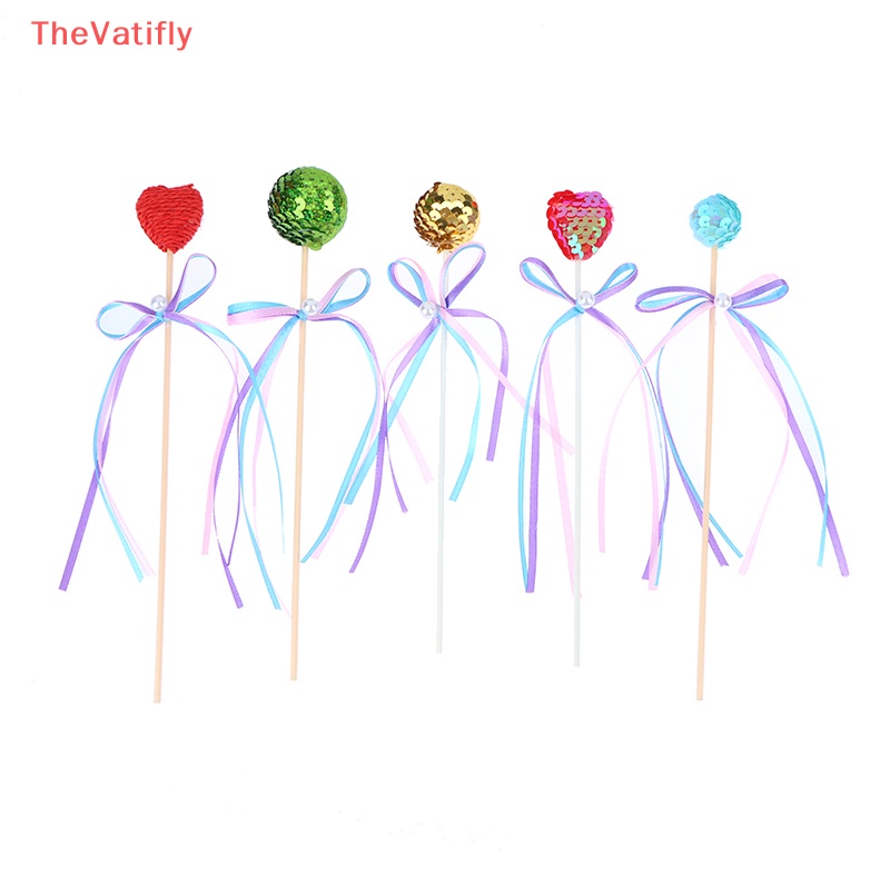[Thevalifly] 1 Cây Cắm Trang Trí Bánh Kem Bằng Nhựa Nhiều Màu Sắc Ngẫu Nhiên