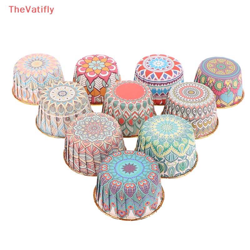 Bộ 50 Đế Lót Bánh Muffin Màu Vàng Kim Tiện Dụng