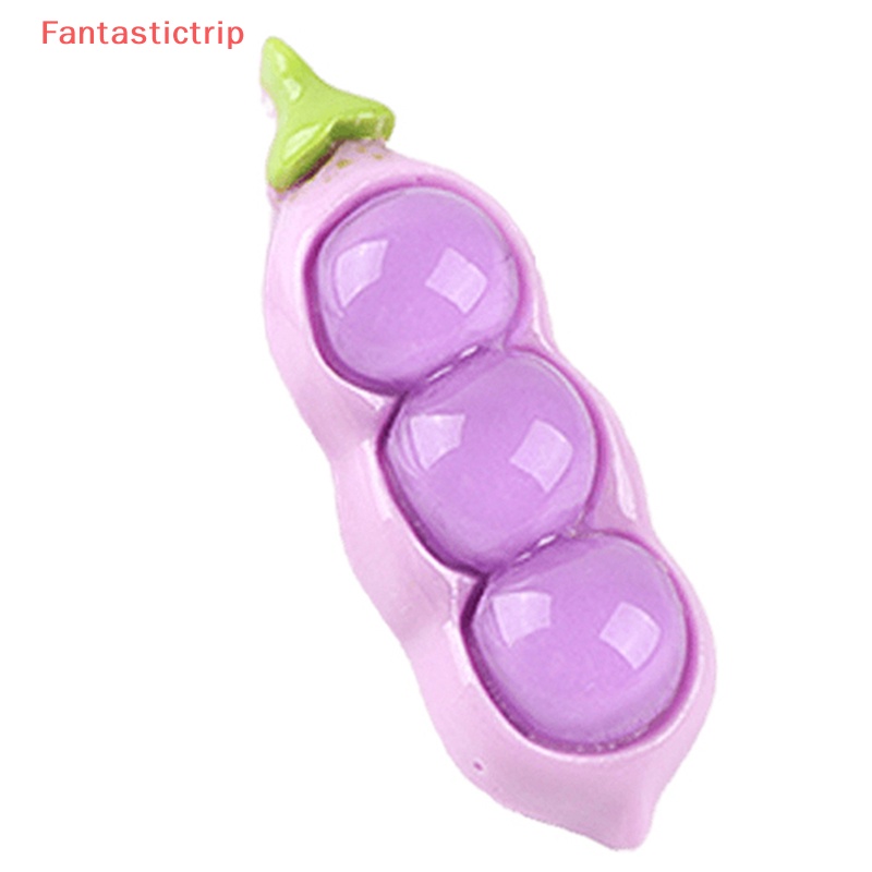 [Fantastictrip] Bộ 2 Miếng Dán Resin Dạ Quang Nhiều Màu Sắc Hình Hạt Đậu Trung Bình DIY Trang Trí Điện Thoại