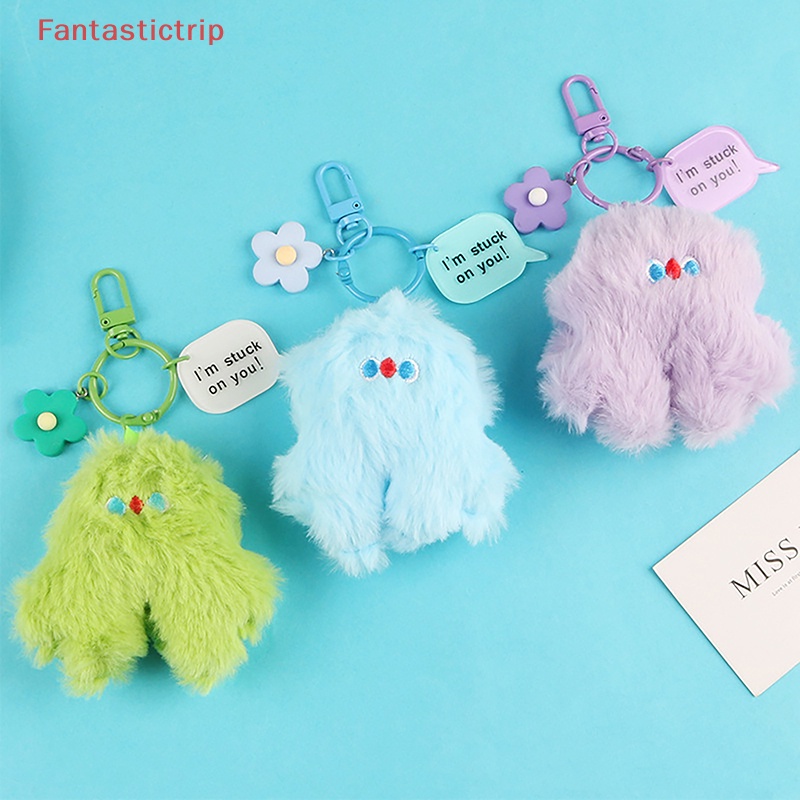 [Fantastictrip] Móc Khóa Hình Gà Nhồi Bông Hoạt Hình Dễ Thương Trang Trí Ba Lô Xe Hơi