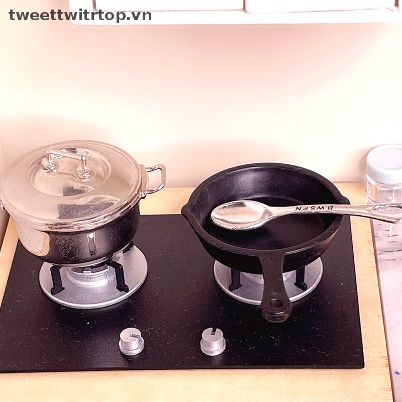 Set 4 Muỗng Nĩa Trang Trí Nhà Búp Bê Tỉ Lệ 1: 6