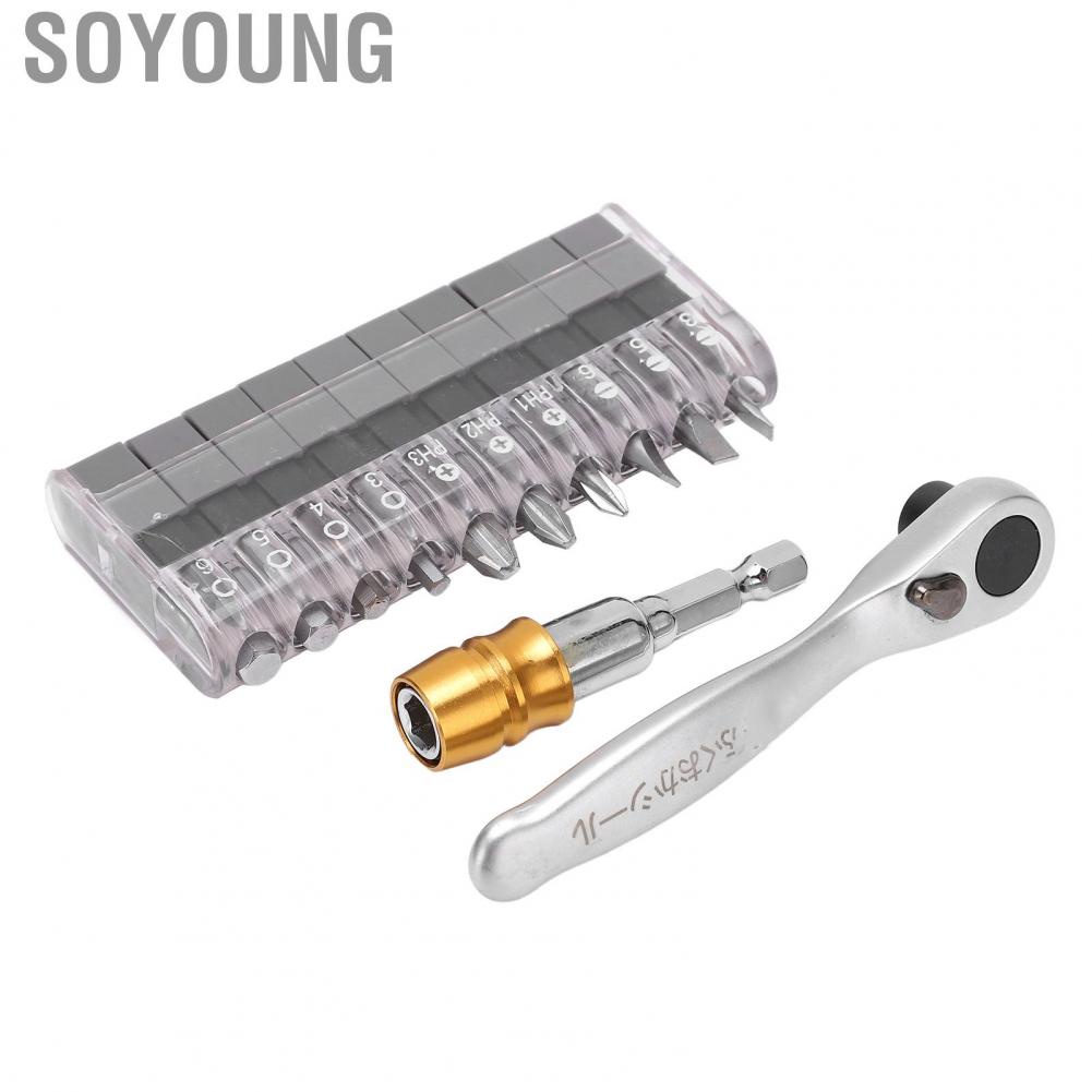 Soyoung 12pcs Ratchet Wrench Bits Set Mini Ratchet Screwdriver Bits Kit for Car  Tool Ratchet Wrench Screwdriver Set New