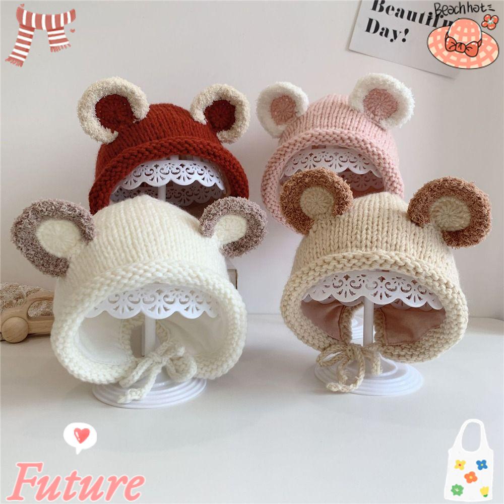 Mũ Len Dệt Kim Bảo Vệ Tai Giữ Ấm Mùa Đông Dành Cho Trẻ Em