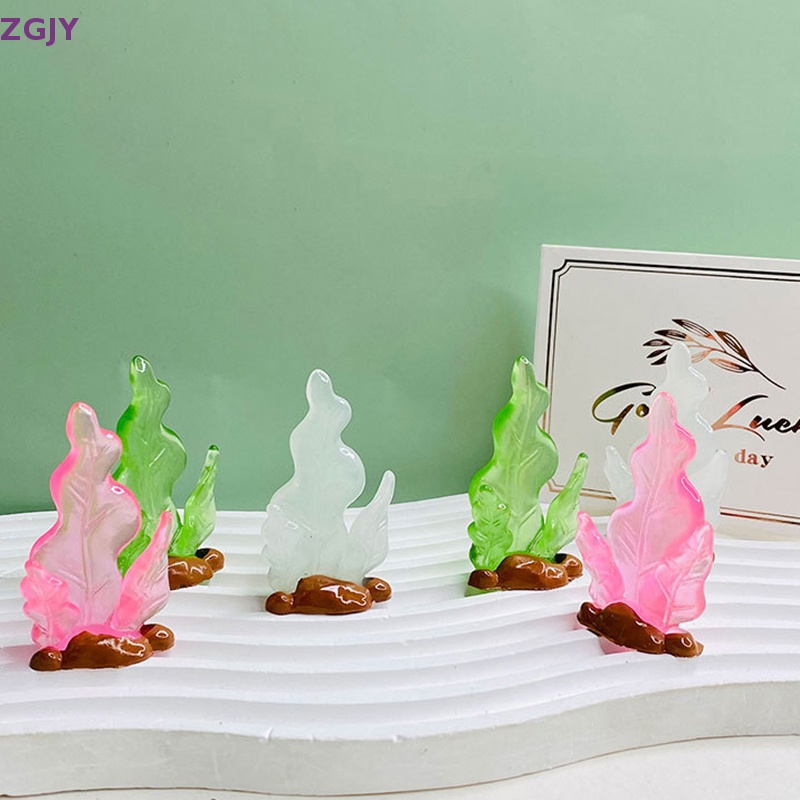 Set 5 Mô Hình Cá Biển Dạ Quang Mini Bằng Nhựa Resin Trong Suốt Trang Trí Tiểu Cảnh / Nhà Búp Bê DIY Mới