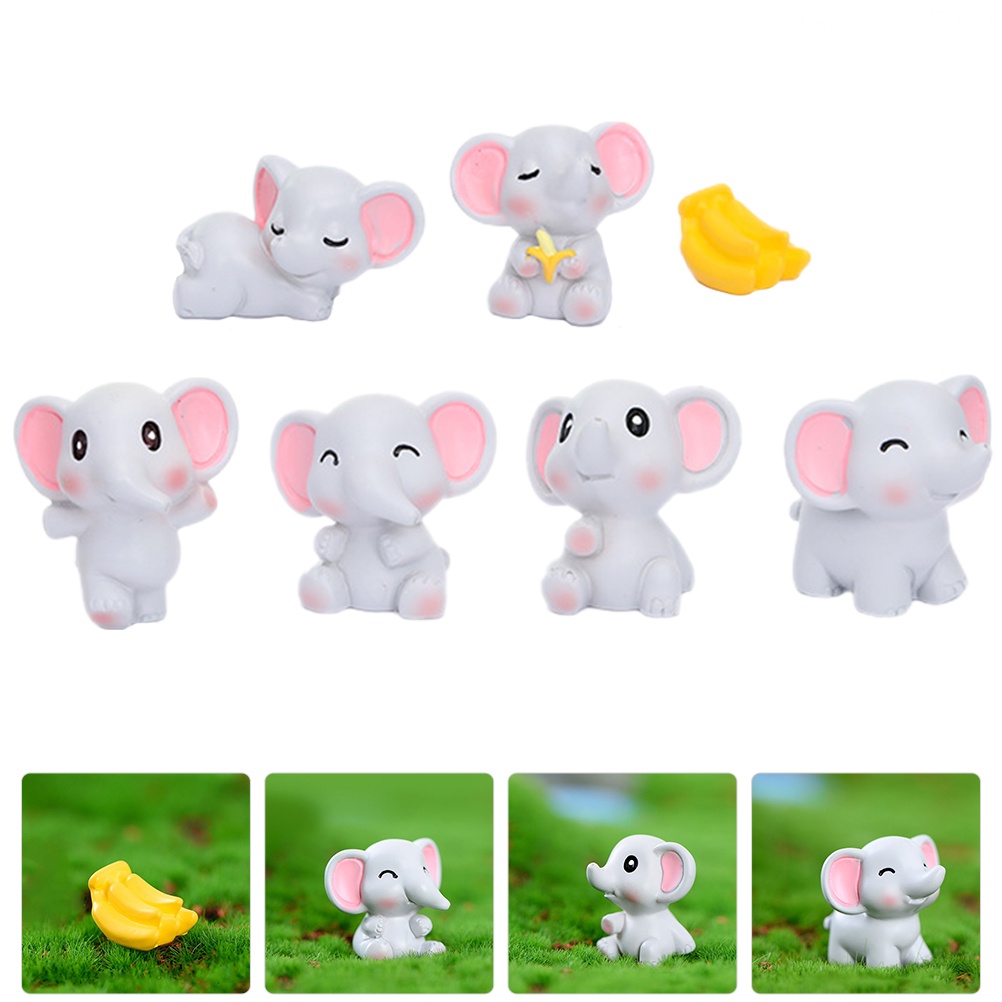 Mô Hình Voi Đồ Chơi Bằng Nhựa Kích Thước 3.2X2.9X1.9CM