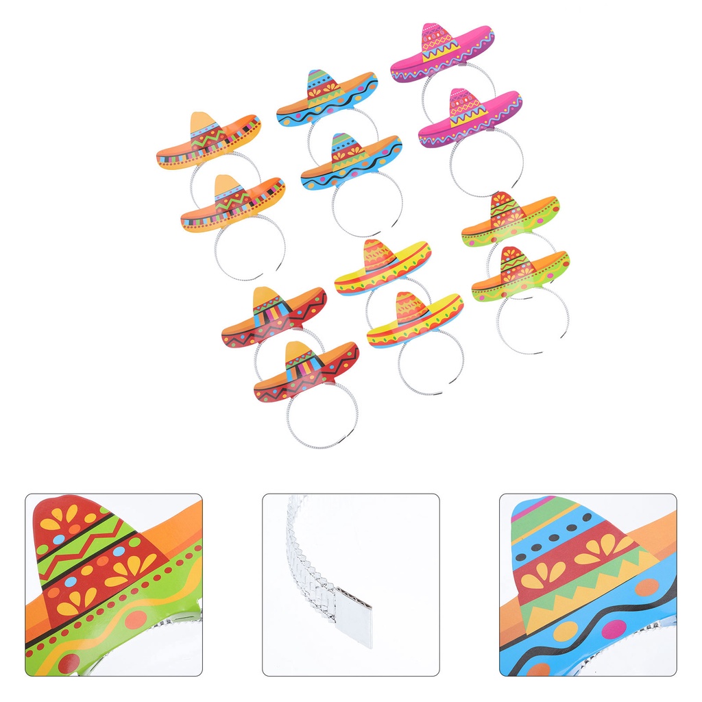 Set 12 Băng Đô Hóa Trang Phong Cách Mexico