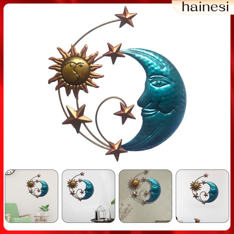 Biển Hiệu Treo Tường Trang Trí Hình Mặt Trăng Phong Cách Vintage