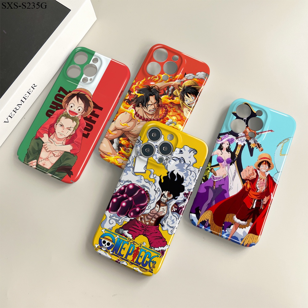 Samsung Galaxy S23 S22 S21 S20 Plus Ultra FE S21+ S22+ S23+ 5G Cho Ốp lưng điện thoại In Hình Hard Cartoon Straw Hat Boy