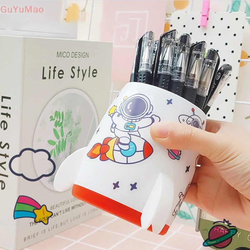 [cxGUYU] Giá Đỡ Bút Chì Để Bàn Hình Tên Lửa Đơn Giản Sắp Xếp Gọn Gàng Cho Văn Phòng / Trường Học Pr