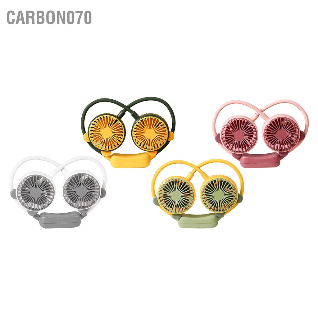 [Hàng HOT] Quạt đeo cổ mini di động sạc USB gấp gọn tiện lợi cho văn phòng du lịch【Carbon070】