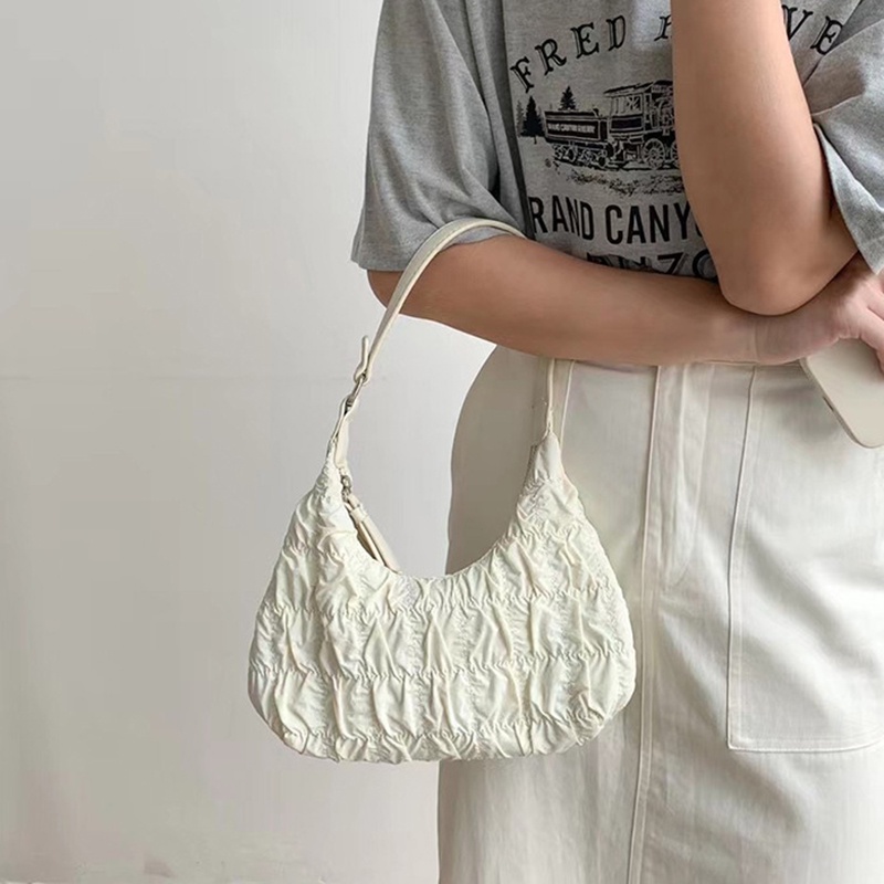 Túi Xách Tay Đeo Vai Xếp Ly Đơn Giản Cao Cấp Cho Nữ