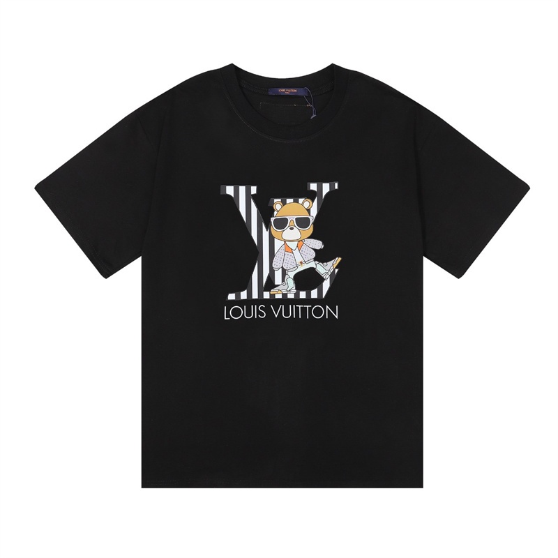 L &amp; V Áo Thun Bóng Rổ Tay Ngắn In Logo Thỏ Phun Kỹ Thuật Số Phiên Bản Giới Hạn 88 Mới Cho Nam Và Nữ Jktyjrtfg