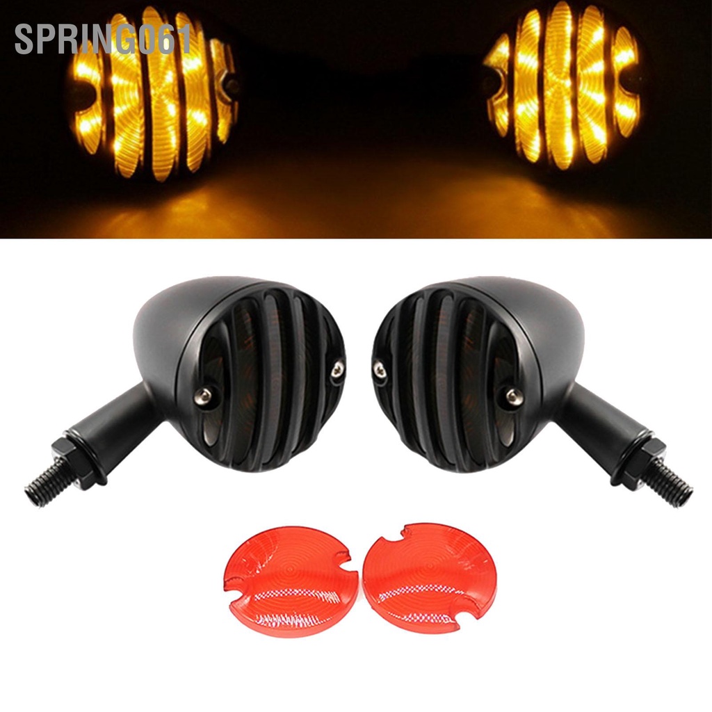 Spring061 Đèn báo rẽ phía trước Chống nước Độ sáng cao va đập bền LED Tín hiệu cho xe máy