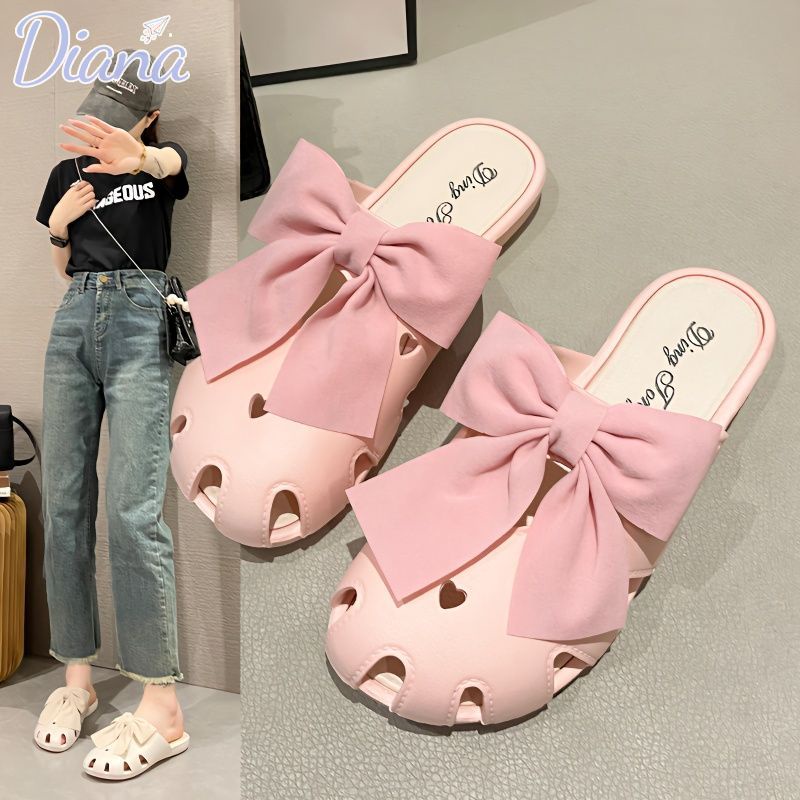 Dép Đế Dày Chống Trượt Đính Nơ Dễ Thương Cho Nữ